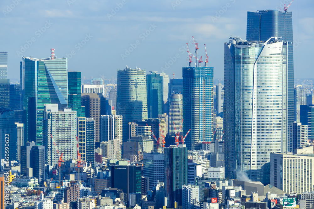東京風景 Dec.2022　建設中の高層ビル群