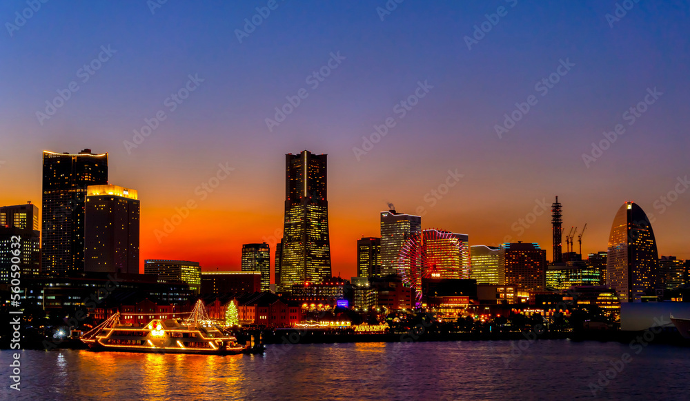 Obraz premium 横浜夜景 Dec.2022 みなとみらい