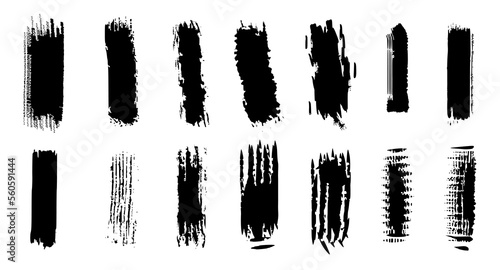 Brush strokes vector collection