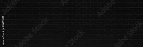 Black brick wall pattern seamless background. brick wall background. Interior and exterior texture. building and wallpaper