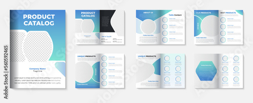 Catalogue template with company brochure design for business booklet and product catalog design