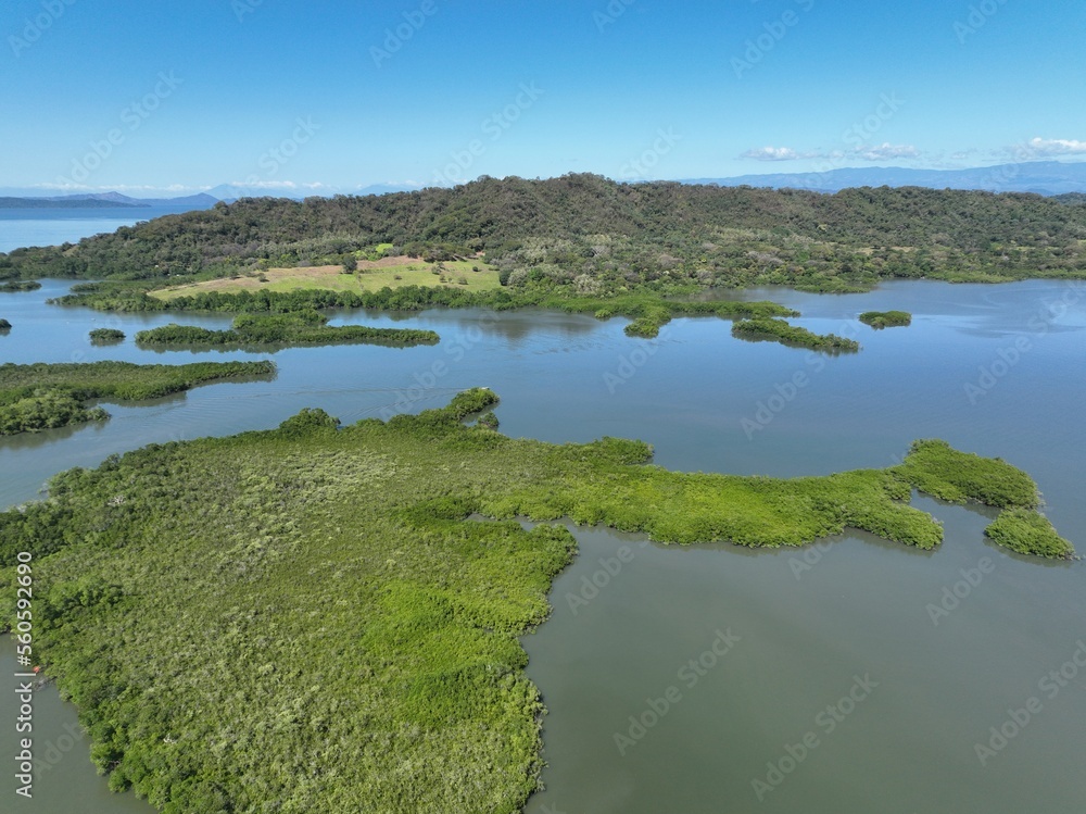 Golfo de Nicoya, Isla Venado, mangrove and other tropical islands in the Pacific of Costa Rica