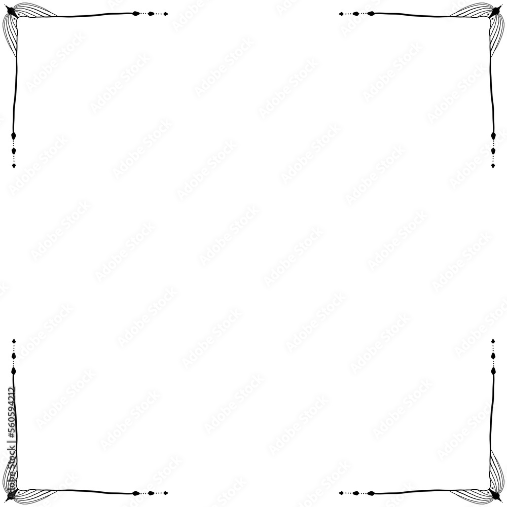 Fototapeta premium Border Flower Icon