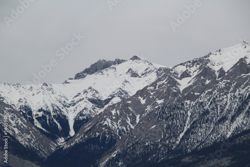 mountains in the snow