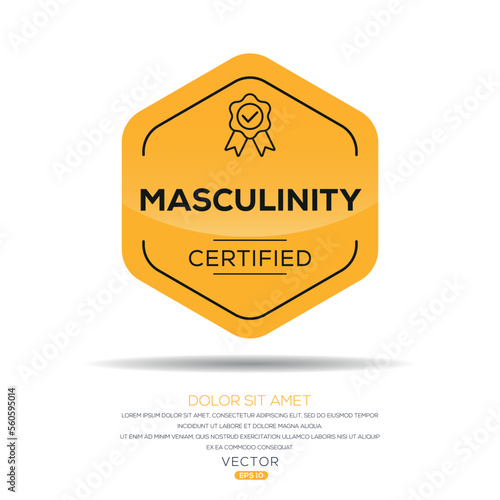 Creative (Masculinity) Certified badge, vector illustration.
