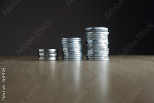 pile of coins on the table