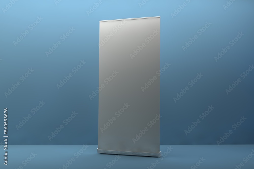 Roll-banner mock-up template 3D Illustration. Roll-banner mock-up template 3D Illustration.