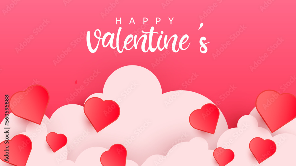 Valentine's background for card, social media template, wallpaper, print in high resolutions vector graphic