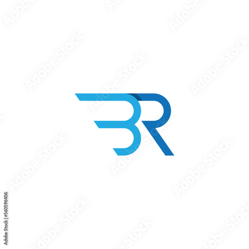 The logo design is combination letter B and R