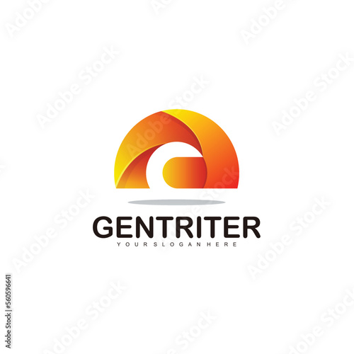 letter g logo template gradient color design