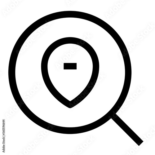 Search Map line icon