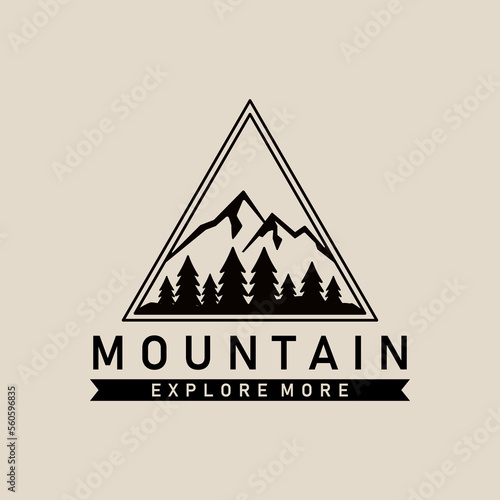 mountain logo design vector illustration, outdoor adventure .