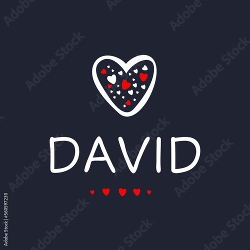 Creative (David) name, Vector illustration.
