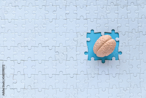 Fotografía Concept of autism, memory loss, dementia and alzheimer awareness, world mental health day