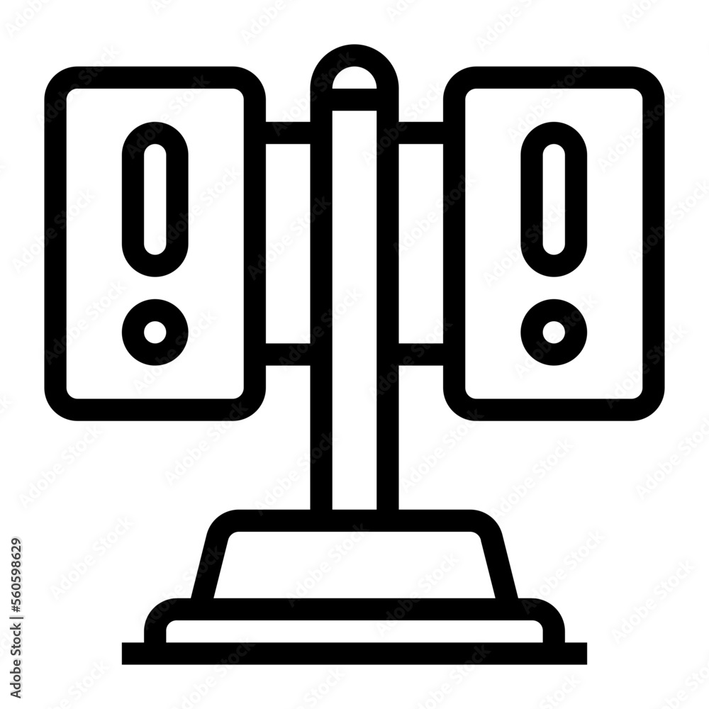 Fototapeta premium Warning Error Board line icon