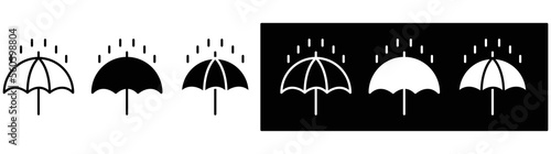 umbrella icon set. weather icon, vector illustration