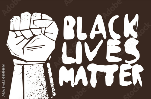 illustration of the struggle of black people against unequal rights and discrimination