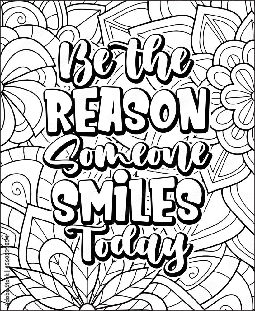 MOTIVATIONAL AND INSPIRATIONAL COLORING PAGES Stock Vector | Adobe Stock