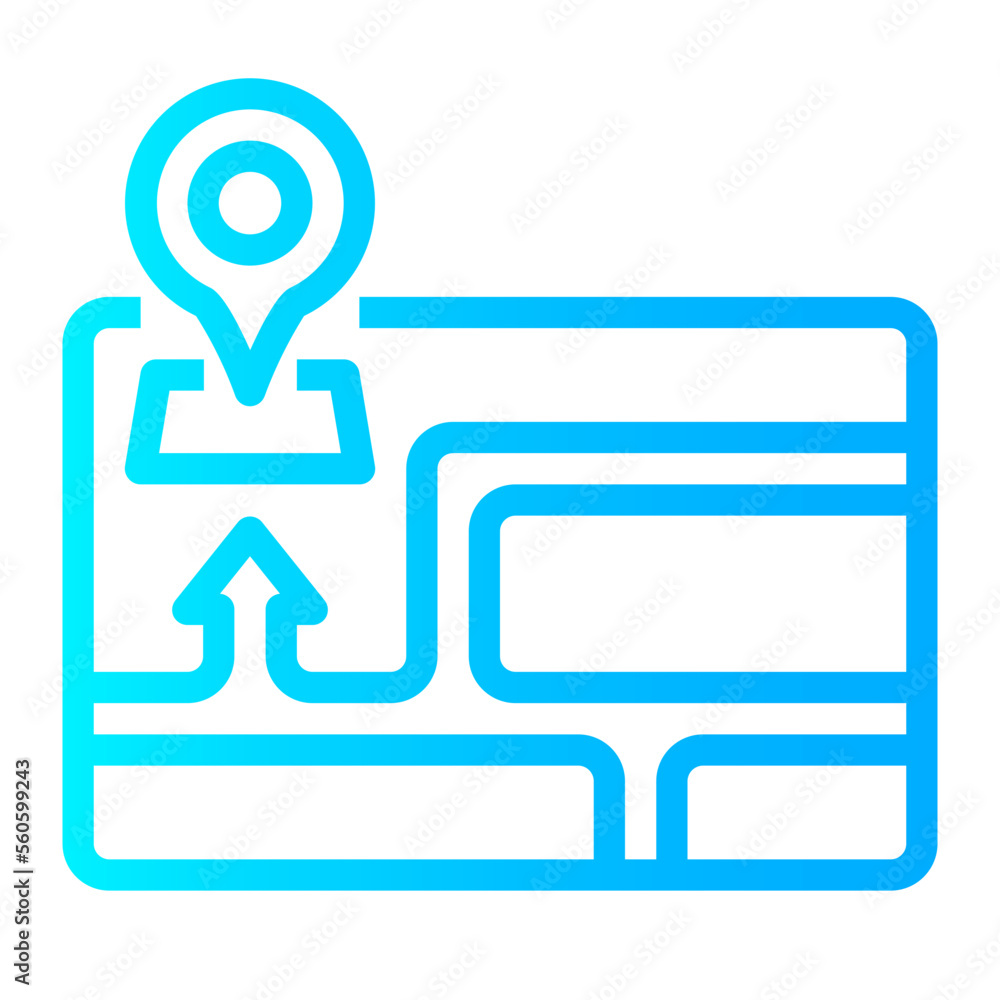 Map gradient icon Map gradient icon