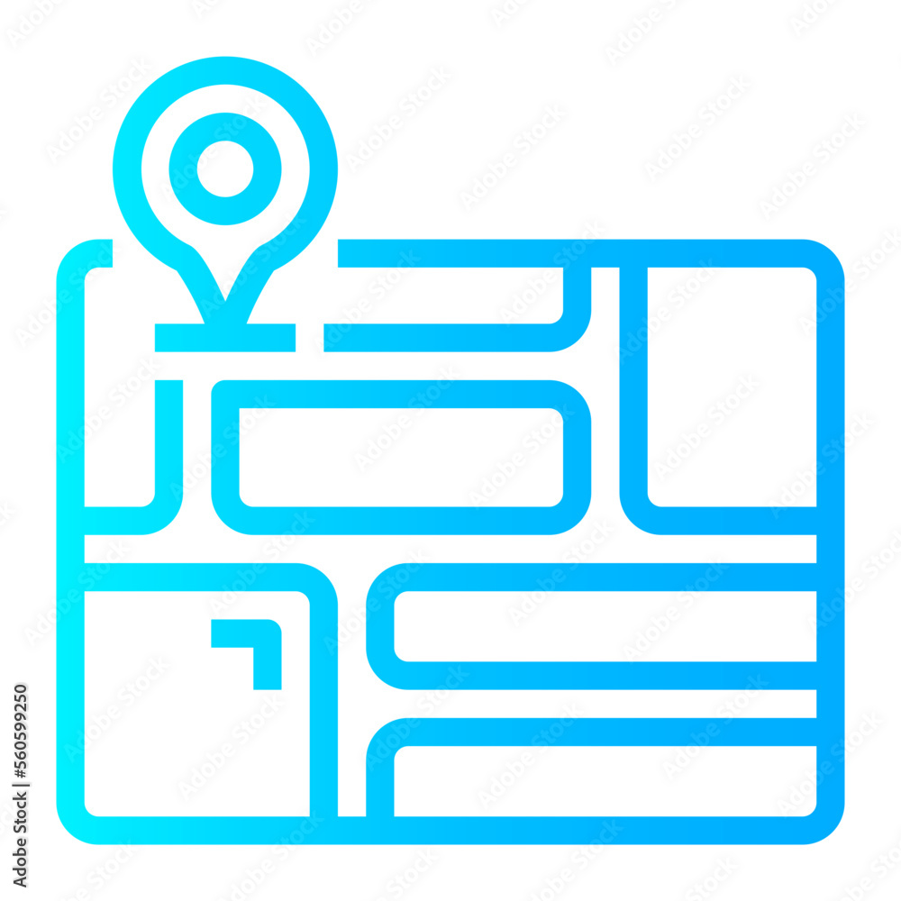 Map Location gradient icon