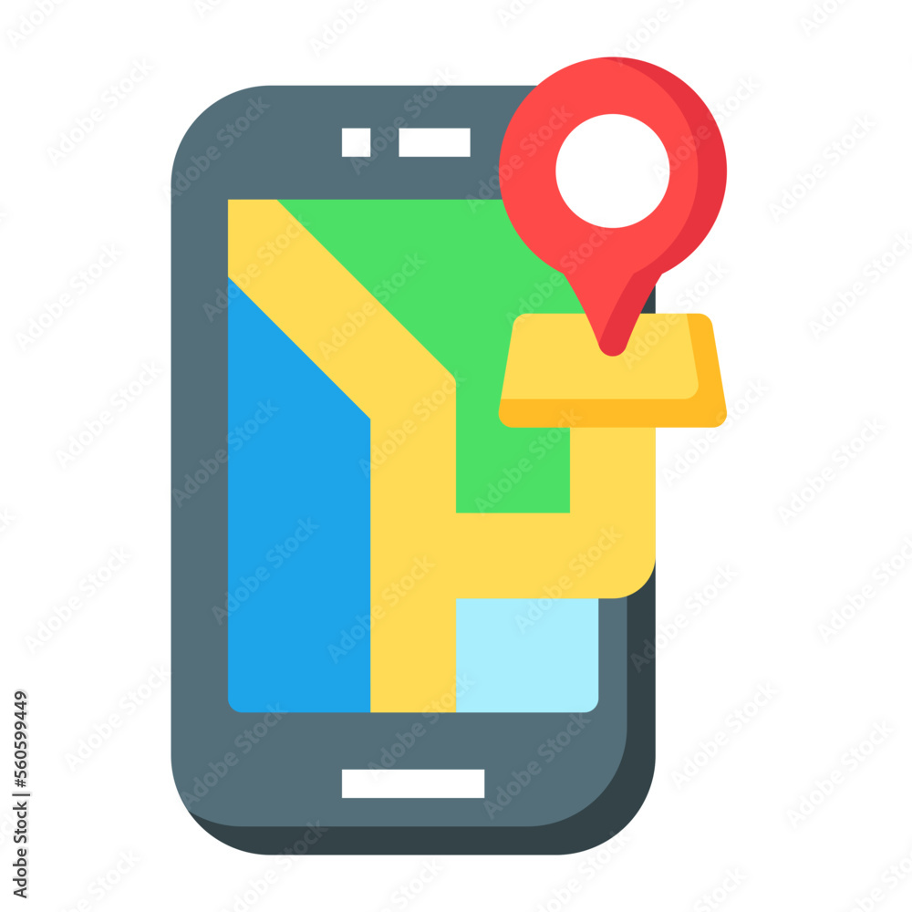 Mobile Gps flat icon Mobile Gps flat icon