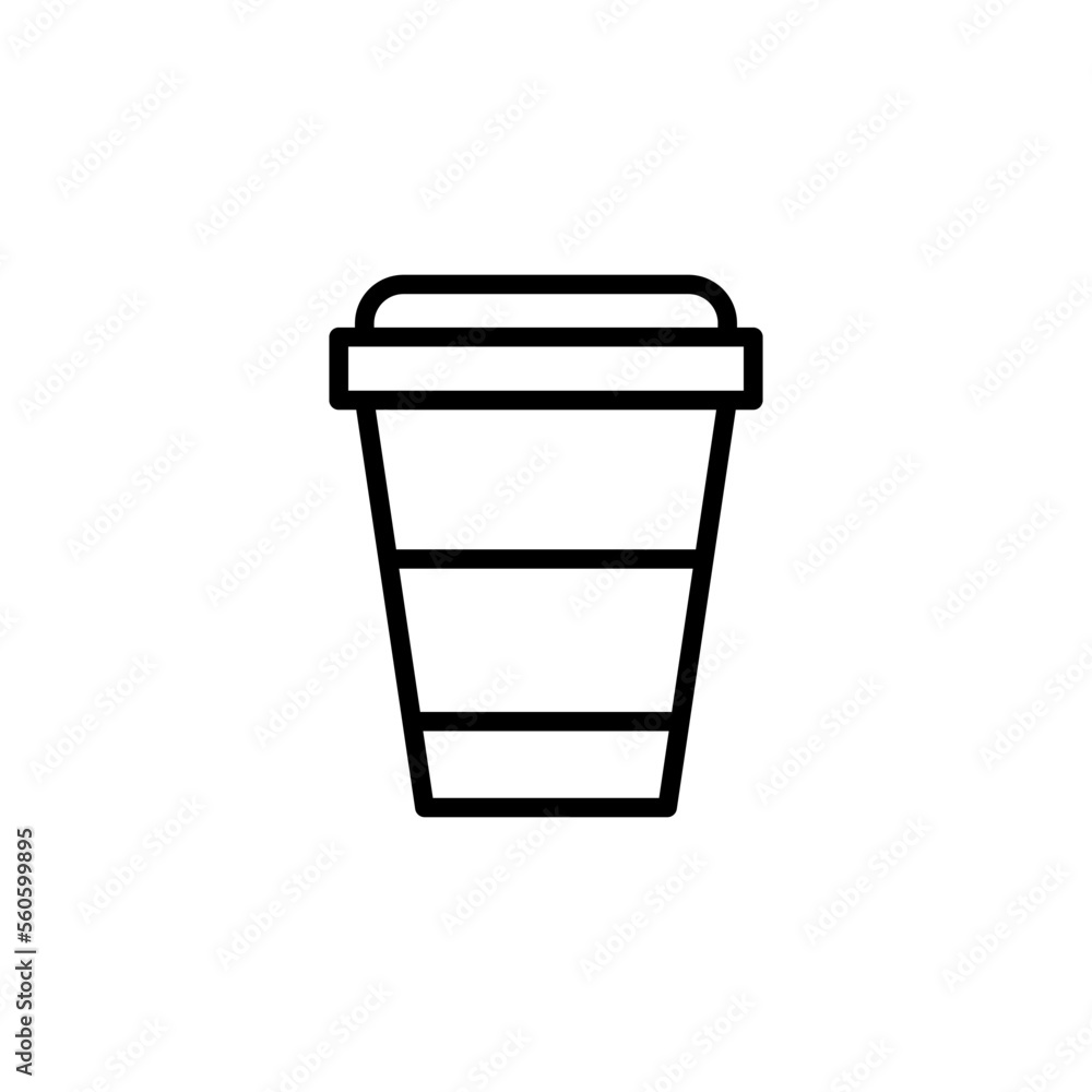 Disposable cup icon vector design templates
