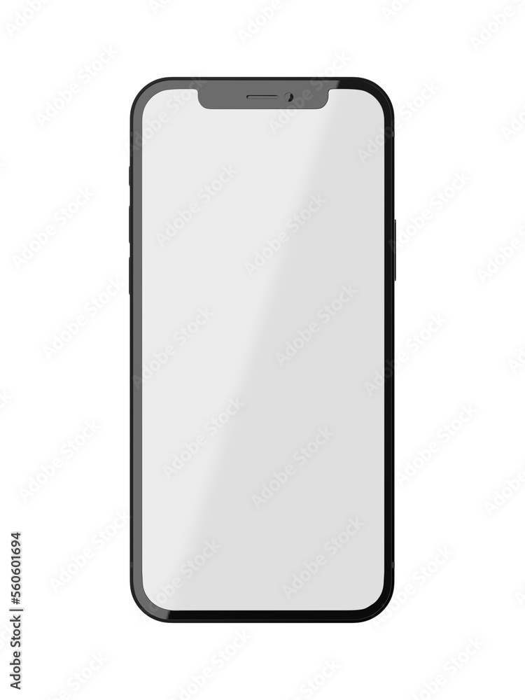 Blank smart phone screen template for ux ui design, 3d render illustration. Blank smart phone screen template for ux ui design, 3d render illustration.