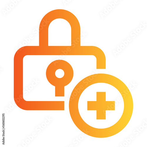 Padlock gradient icon