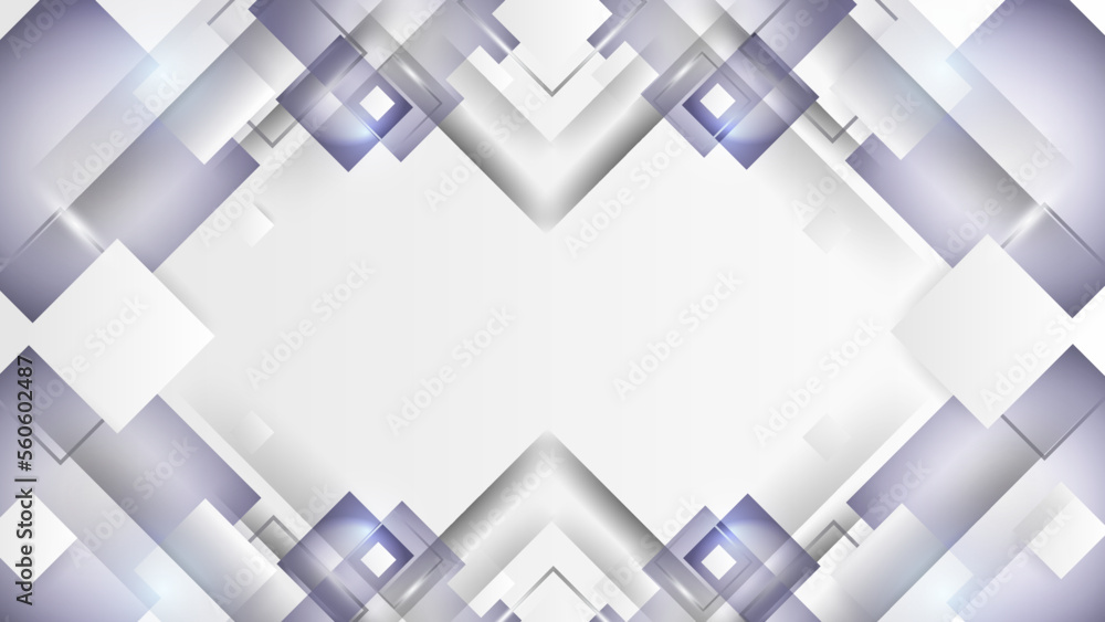 Obraz premium Abstract polygonal digital light gray geometric shape subtle vector technology background.