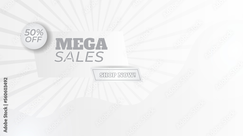 Big Summer Sale, white poster design template, horizontal banner, shop now, vector illustration Big Summer Sale, white poster design template, horizontal banner, shop now, vector illustration