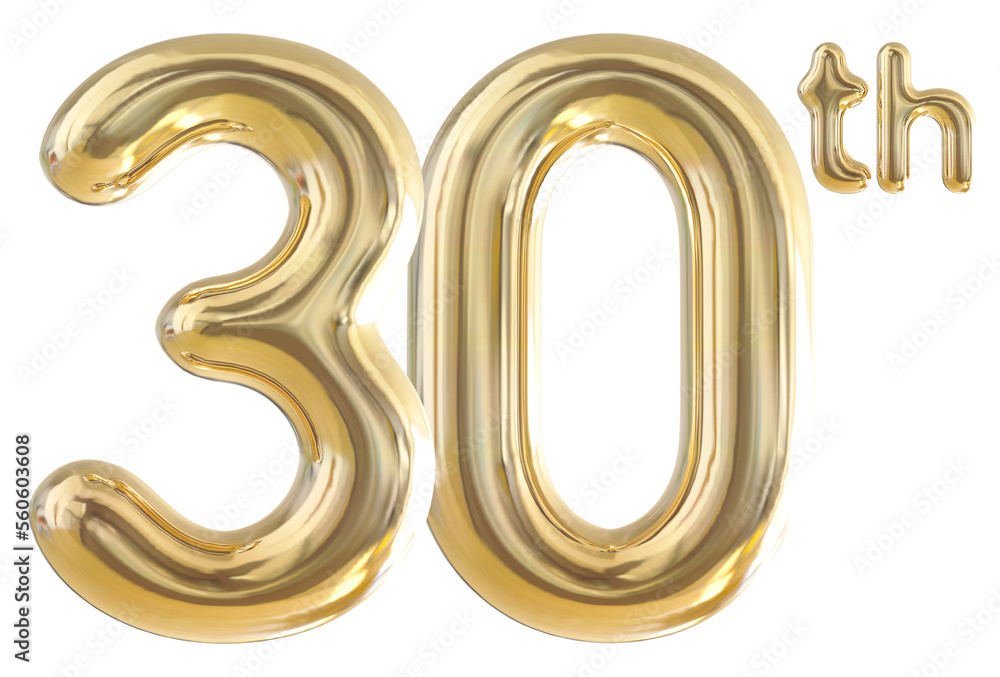 30th anniversary numbers gold celebrate with generative AI 30th anniversary numbers gold celebrate with generative AI