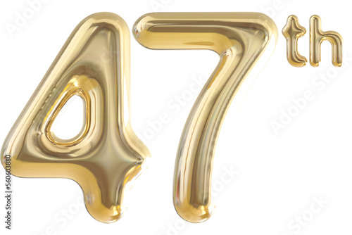 47th anniversary numbers gold celebrate with generative AI