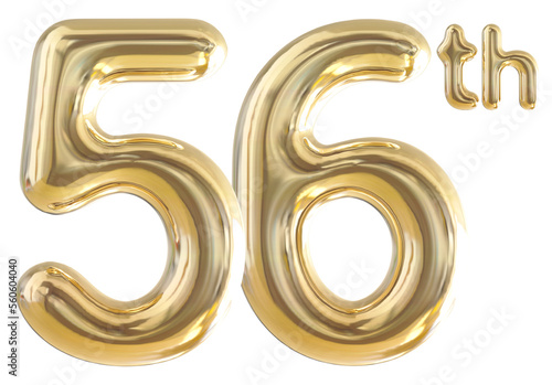 56th anniversary numbers gold celebrate with generative AI