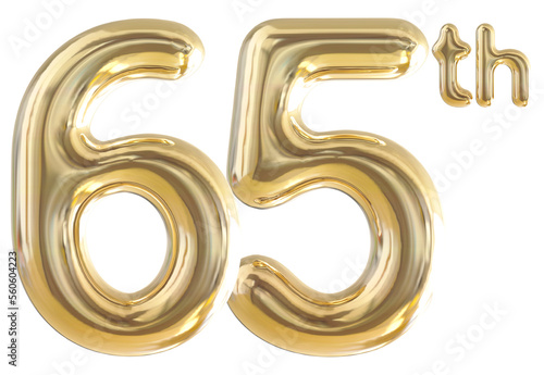 65th anniversary numbers gold celebrate with generative AI