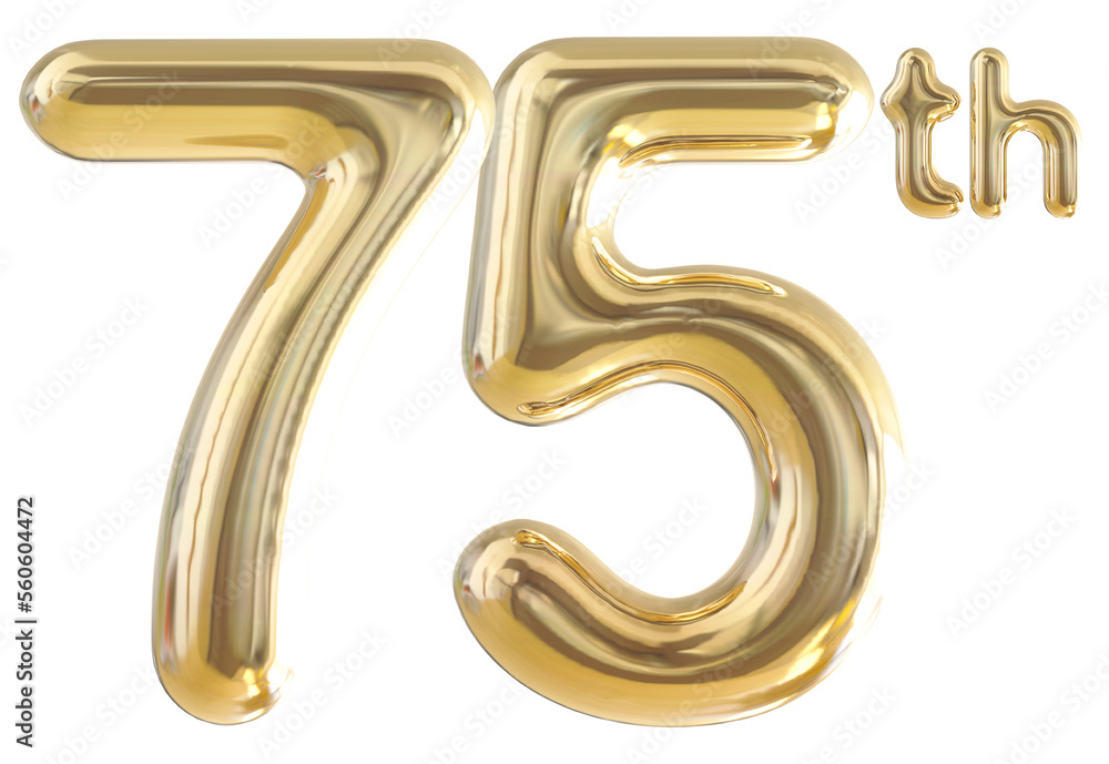 75th anniversary numbers gold celebrate with generative AI 75th anniversary numbers gold celebrate with generative AI