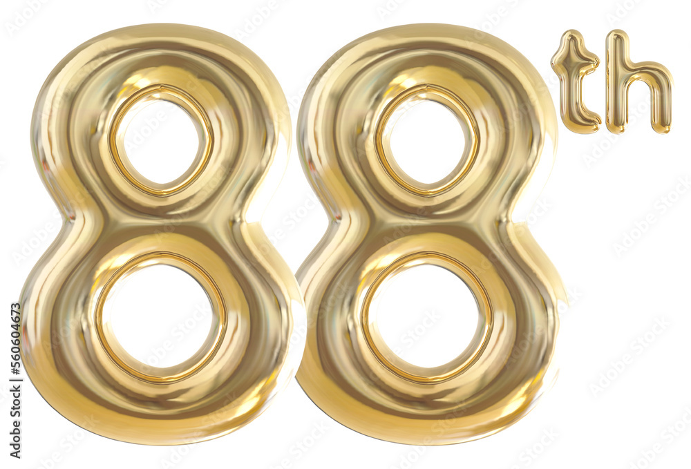 88th anniversary numbers gold celebrate with generative AI 88th anniversary numbers gold celebrate with generative AI