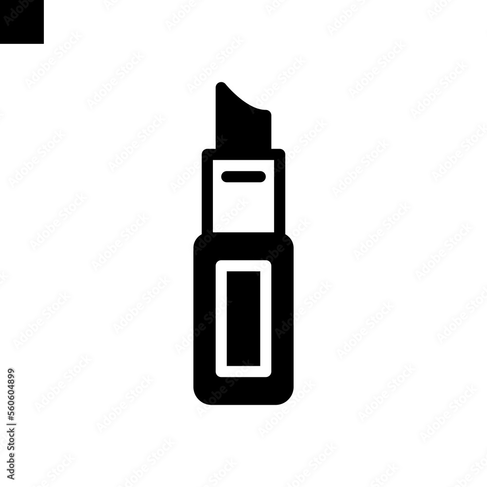 lipstick icon solid style vector lipstick icon solid style vector