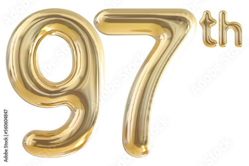97th anniversary numbers gold celebrate with generative AI