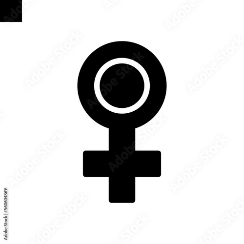 femenine icon solid style vector