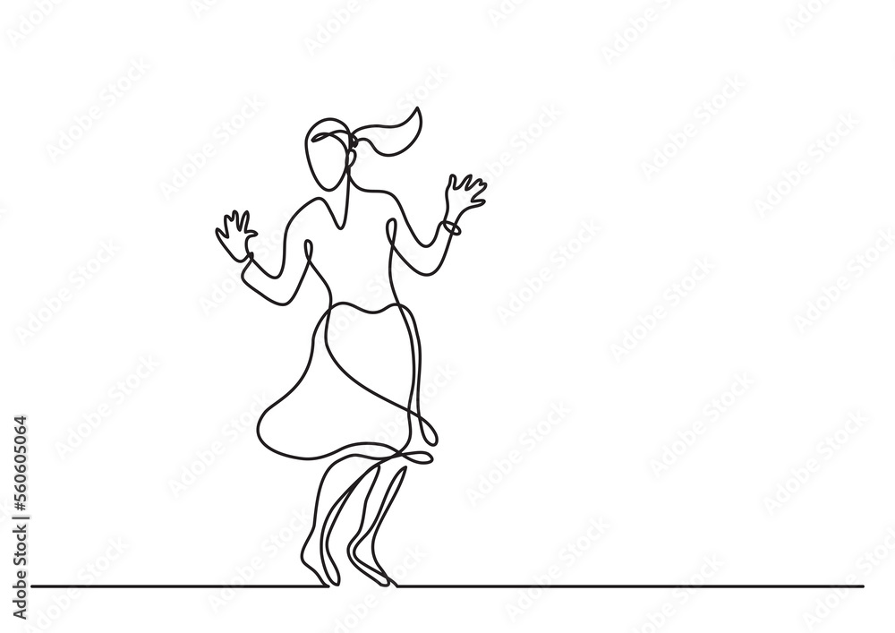 continuous line drawing cheering woman in skirt - PNG image with transparent background continuous line drawing cheering woman in skirt - PNG image with transparent background