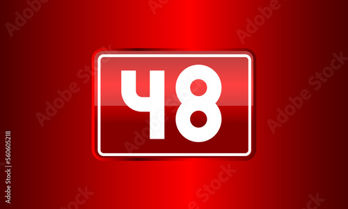 Number Red Elegant Tech Logo