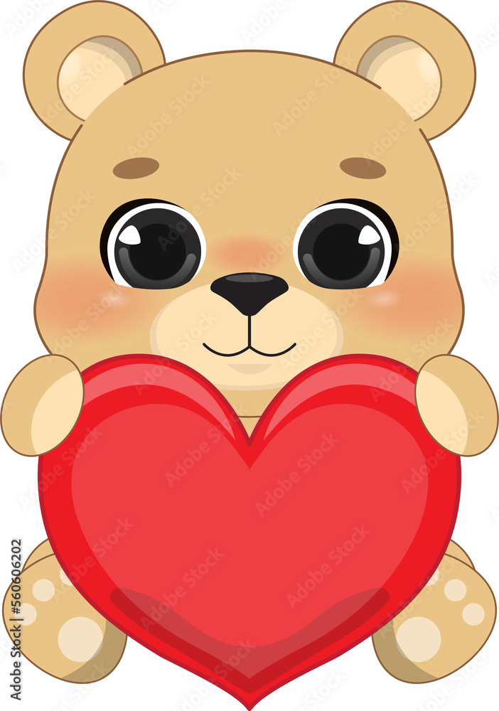 Valentine or Wedding Element with Teddy Bear Holding Heart Flat Icon PNG Valentine or Wedding Element with Teddy Bear Holding Heart Flat Icon PNG