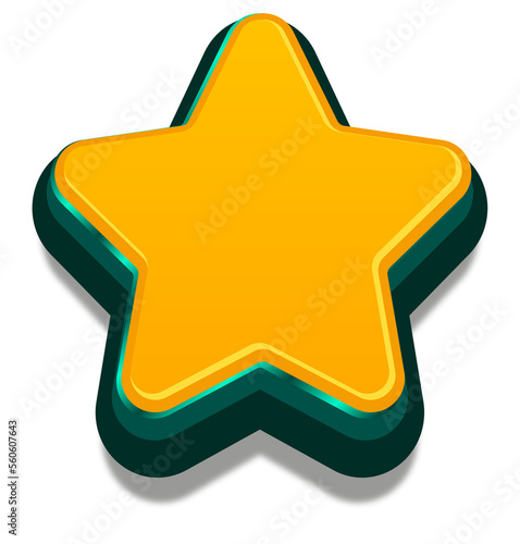 3D star rating icon png