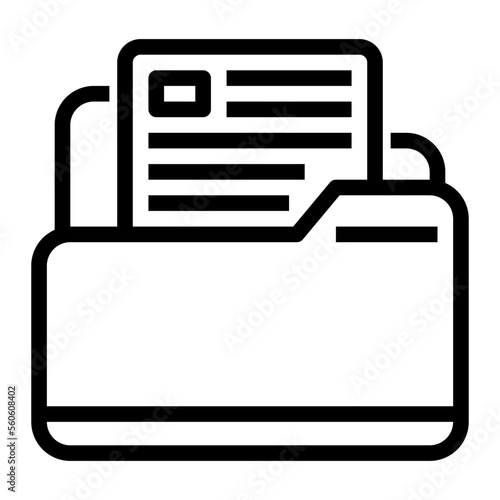Folder line icon