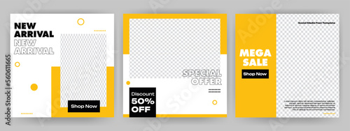 Unique Modern Editable Social Media banner template. Anyone can use this easy design promotion for social media. Modern elegant sales, discount promotions, Introducing new products, New Look - Vector