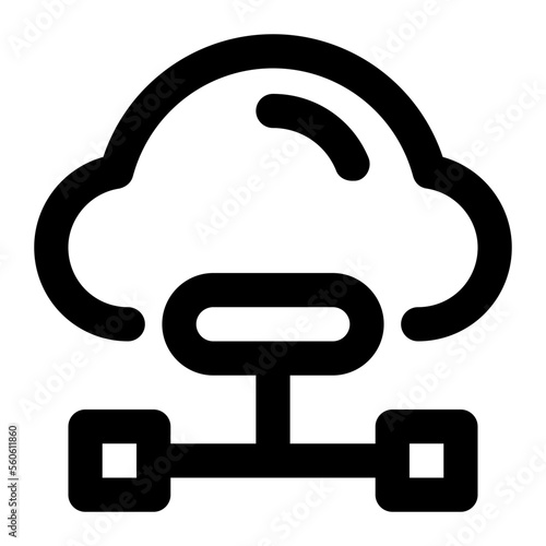 Cloud Computing line icon