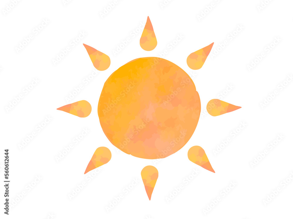 童話の世界のようなメルヘンな太陽のイラスト 童話の世界のようなメルヘンな太陽のイラスト