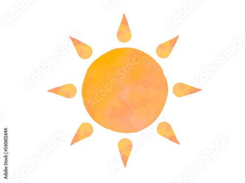童話の世界のようなメルヘンな太陽のイラスト