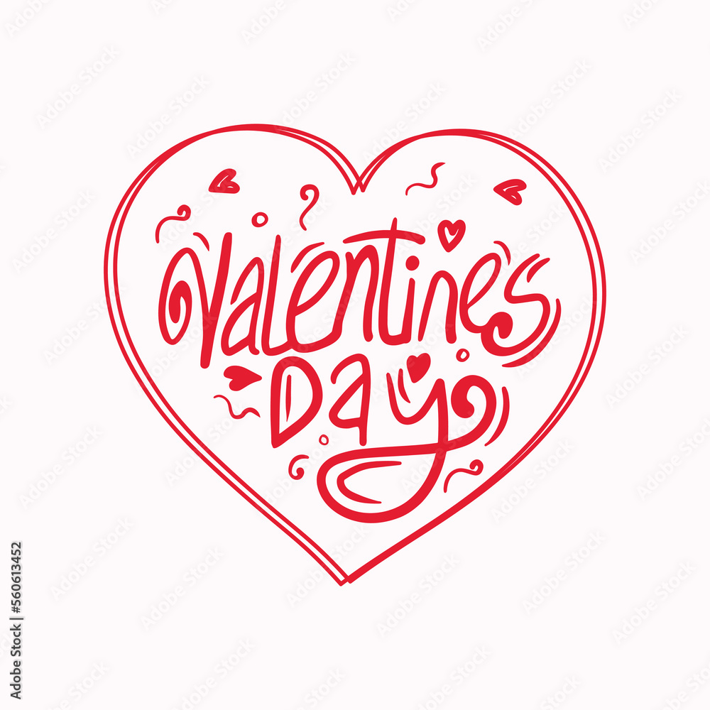 Valentine's day Vector typography and lettering card design with heart pattern background. valentine's day text, card, T shirt illustration.