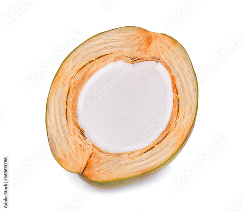 green coconut isolated on white background